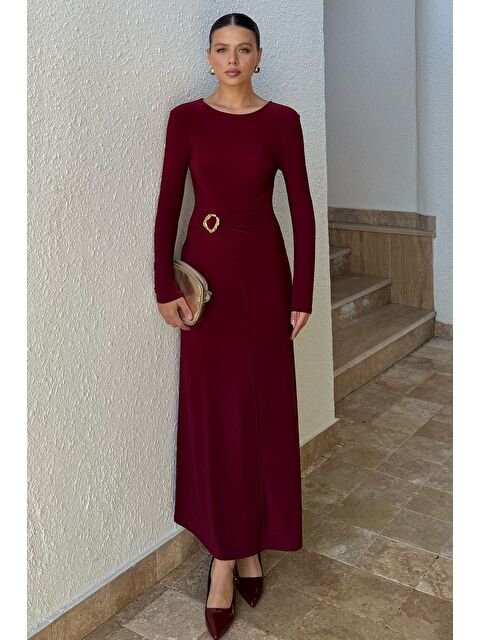 Gülseli Kadın Bel Tokalı Elbise - S000469717-19951