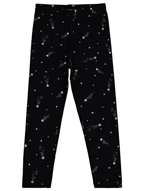 Civil Girls Yıldızlı 6-9 Yaş Tayt - Siyah