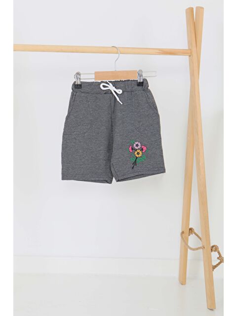 Tofisa Kız Çocuk Antrasit Baskılı Şort - 27331 - S000425978-29666