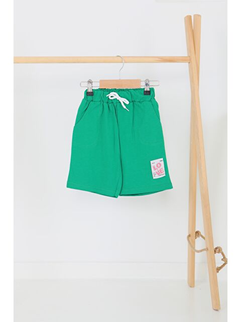 Tofisa Kız Çocuk Zümrüt Baskılı Şort - 27332 - S000425979-18709