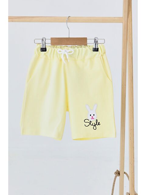 Tofisa Kız Çocuk Sari Baskılı Şort - 27334 - S000425984-20072