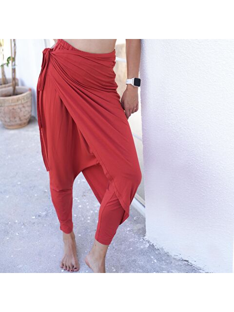 Catz Clothes Kadın Şalvar Pantolon - Bella Tarçın Kadın Şalvar Pantolon ( Viskon Likralı Kumaş - 4 Mevsim ) - S000132781-19956