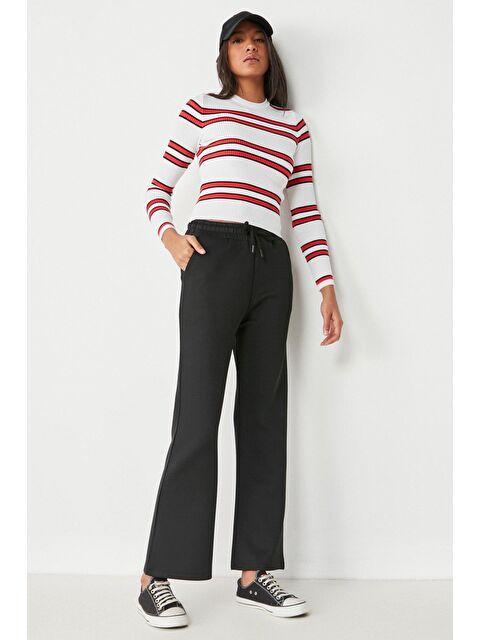 C&City Wide Leg İspanyol Paça Eşofman Altı 804 Siyah - S000216052-19351