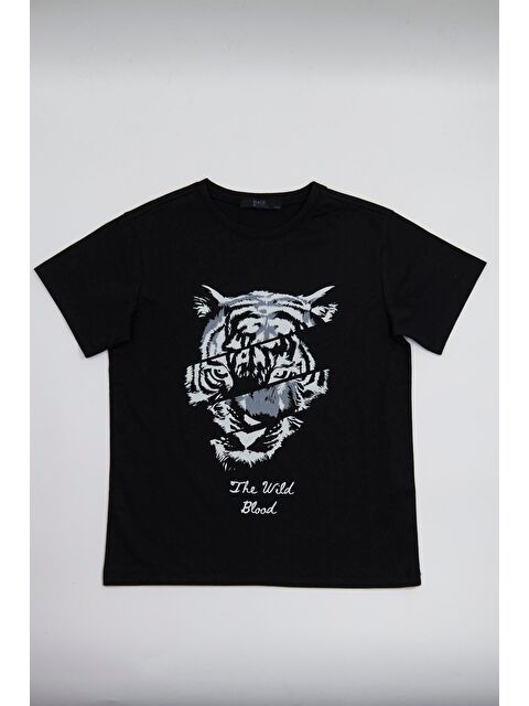 Chandraswear Erkek Çocuk Tshirt Siyah - Hugo - S000216108-19351