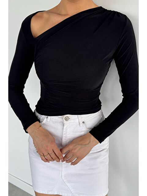 Gülseli Kadın Drapeli V Yaka Bluz - S000469735-19351