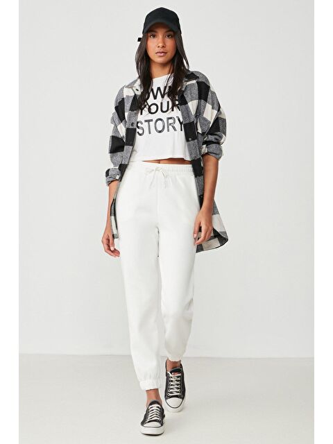C&City Basic Jogger Eşofman Altı 802 Ekru - S000216057-19965