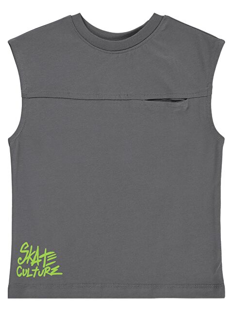 Civil Boys Sırt Baskılı 2-5 Yaş Tişört - Gri