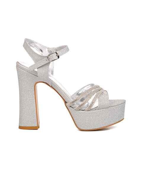 Ayakmod Gümüş Kadın Platform Topuklu Ayakkabı 655323 - S000187634-18105