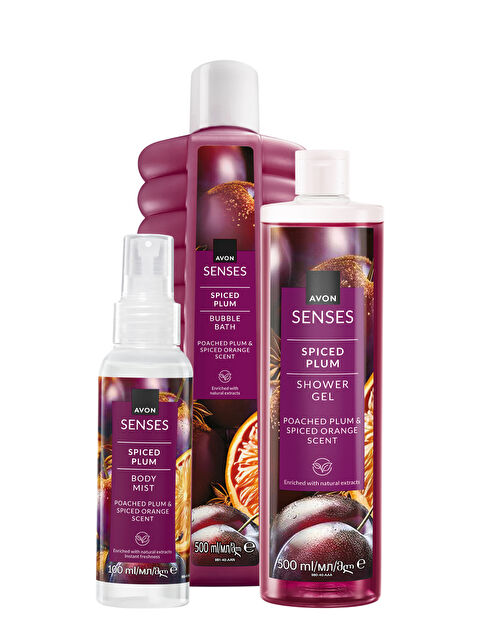 AVON Spiced Plum Baharatlı Erik ve Portakal Kokulu Banyo Paketi - S000512074-10231