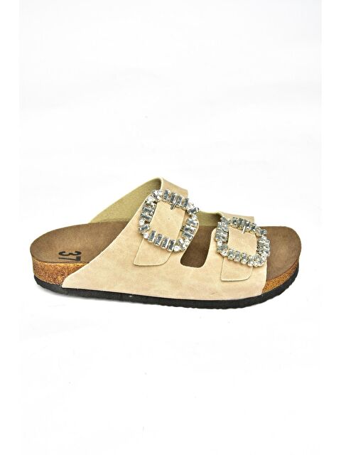 Fox Shoes K7776048 Bej Kadın Terlik - S000052886-19928