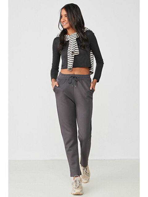 C&City Düz Paça Eşofman Altı 801 Füme - S000216113-33408