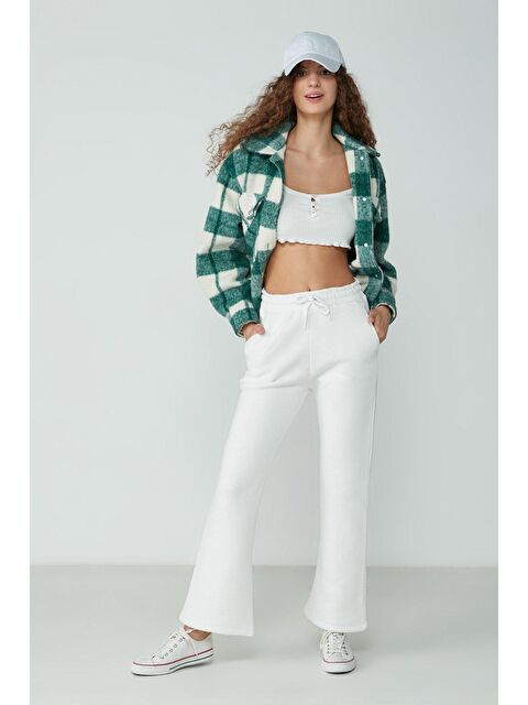 C&City Wide Leg İspanyol Paça Eşofman Altı 904 Ekru - S000216109-19965