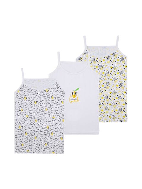 Koza İç Giyim Kız Çocuk 3'lü Çilek Desenli Atlet - S000310735-37418