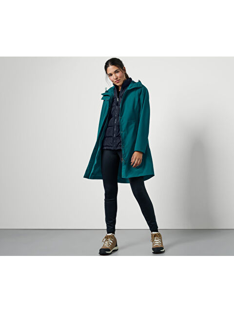 Tchibo Kadın Palto, 3 ü 1 Arada, Petrol - S000486049-20019