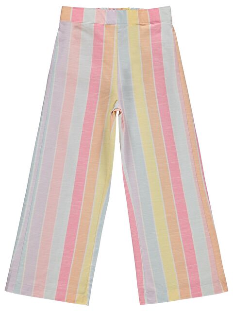 Civil Girls Çizgili 6-9 Yaş Pantolon - Sarı