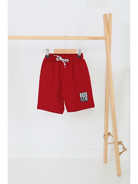 Tofisa Kız Çocuk Bordo Baskılı Şort - 27335 - S000425980-19951