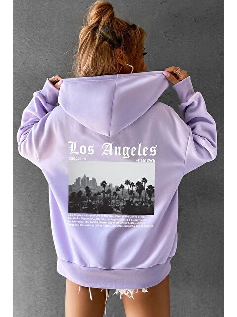 uyguntarz Unisex Los Angles Baskılı Sweatshirt - S000268349-17878