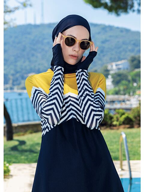 Mayovera Tasarım Mayo Tesettür Mayo - Zigzag Hardal