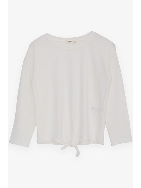 Breeze Kız Çocuk Triko Kazak Bağcık Detaylı Ekru (10-14 Yaş) - S000121964-19965