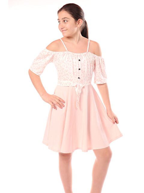 Toontoykids Kız Çocuk Desenli Askılı Elbise - S000261349-7152