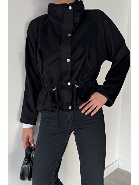 Gülseli Kadın Bel Lastikli Süet Ceket - S000470289-19351