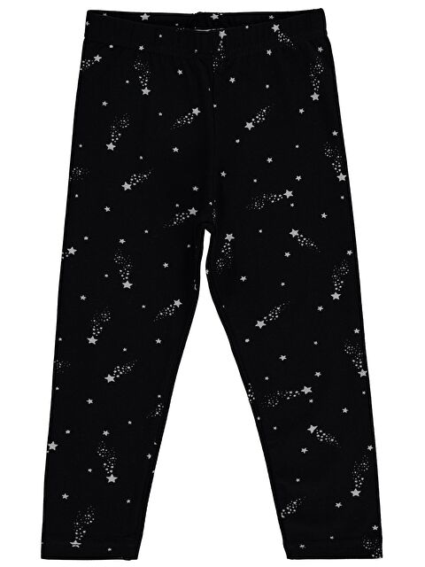 Civil Girls Yıldızlı 2-5 Yaş Tayt - Siyah