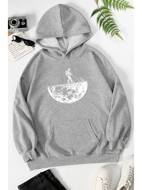 uyguntarz Unisex Uzay Temalı Sweatshirt - S000268354-20600