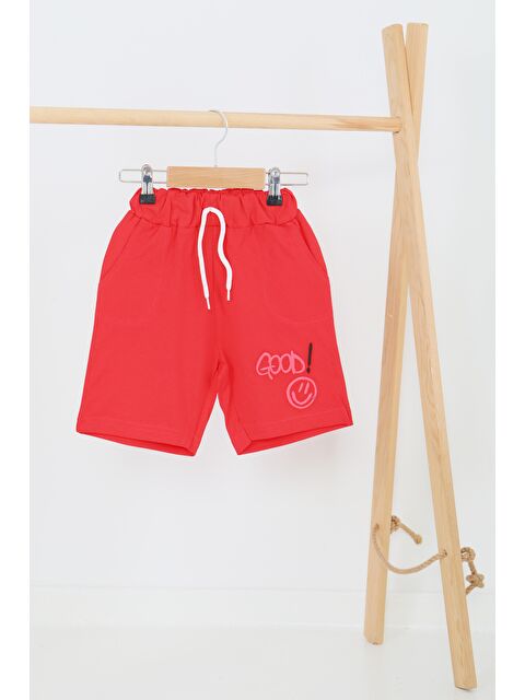 Tofisa Kız Çocuk Kirmizi Baskılı Şort - 27460 - S000425983-20045