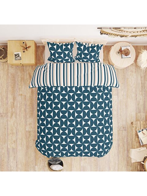 Evmila Baskılı,Desenli Çift Kişilik Nevresim Takımı (ÇARŞAFSIZ) 200x220 cm - S000232995-23173