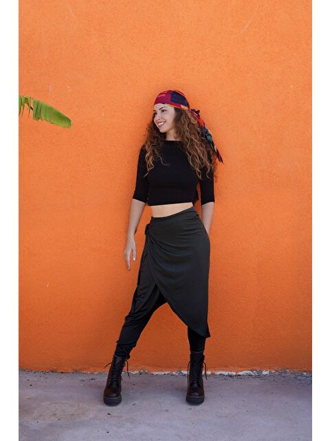 Catz Clothes Kadın Şalvar Pantolon - Bella Siyah Kadın Şalvar Pantolon ( Viskon Likralı Kumaş - 4 Mevsim ) - S000132781-19351