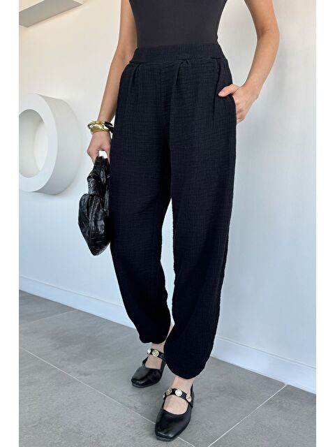 Gülseli Kadın Muslin Kumaş Şalvar Pantolon