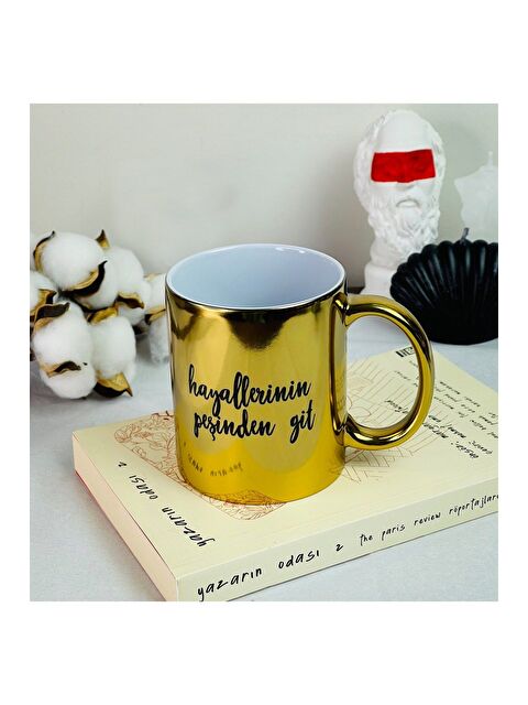 Bam Hediyelik Eşya Hayallerinin Peşinden Git Tasarımlı Gold Kupa - S000269241-20076