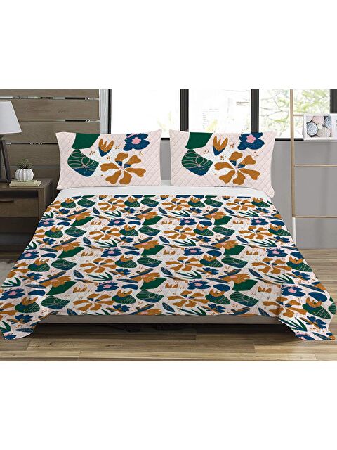 Evmila Baskılı, Desenli Çift Kişilik Baskılı Pike (200x220 Cm) - S000219494-23173