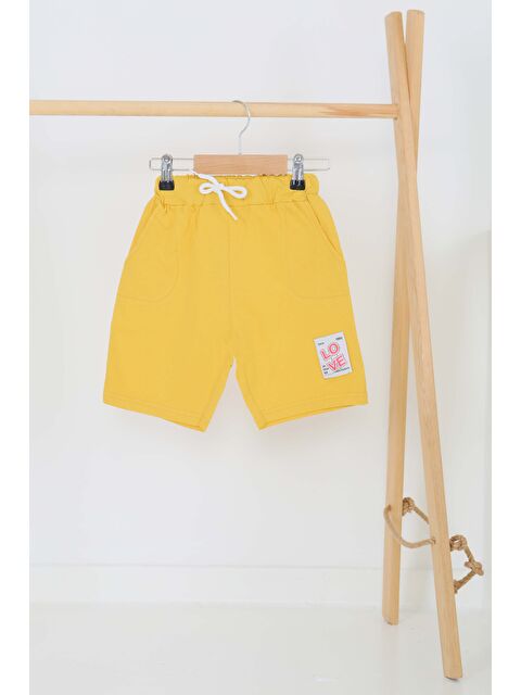 Tofisa Kız Çocuk Hardal Baskılı Şort - 27332 - S000425979-20074