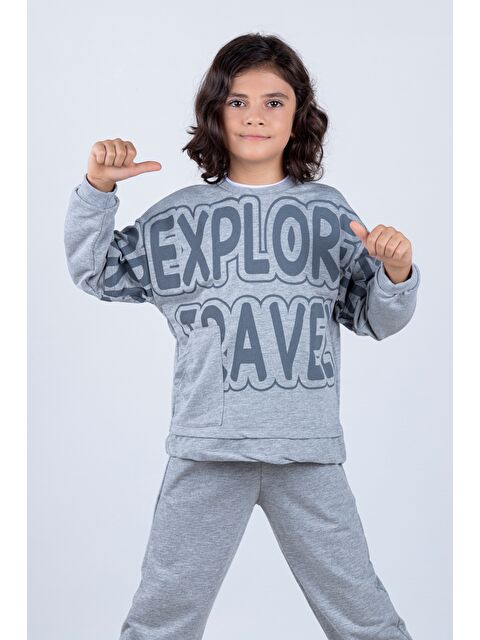 Harika Kids Erkek Çocuk Explorer Baskılı Örme Basic Eşofman Takımı - S000258357-20600