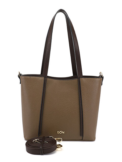 GÖNDERİ(R) Kadın BEJ-VİZON Uzun Askılı El ve Omuz Çantası