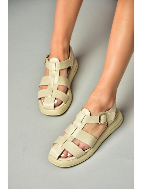 Fox Shoes S5181060 Bej Kadın Sandalet - S000152397-19928