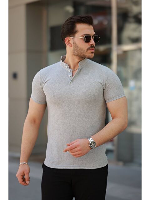 Jane's Erkek Hakim Yaka Dokuma Pamuklu Kumaş Kısa Kollu Tişört