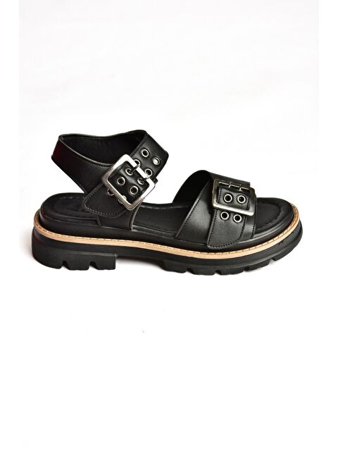 Fox Shoes S9960740 Siyah Kadın Sandalet - S000152396-19351
