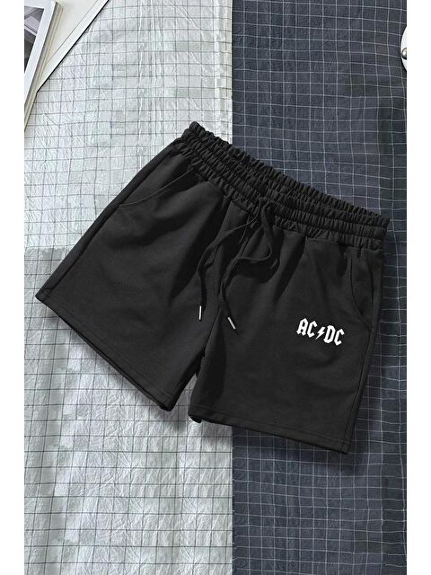 uyguntarz Tasarım Baskılı Pamuk Unisex Penye Erkek %100 Pamuk Şort - S000250015-19351