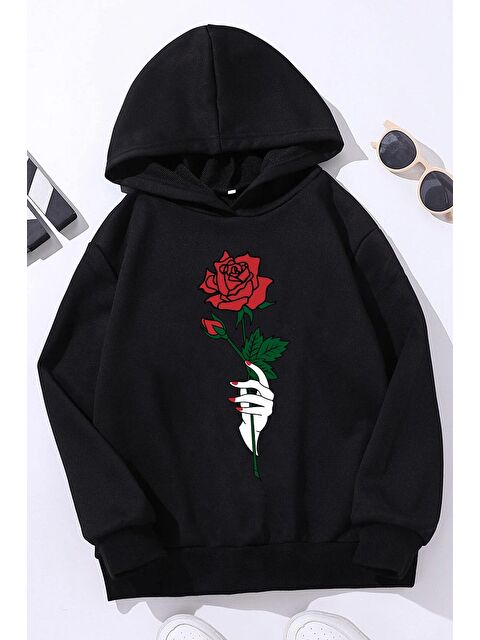 uyguntarz Çocuk Rose Baskılı Sweatshirt - S000271350-19351
