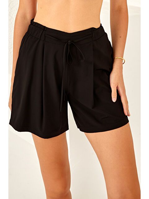 LAPİENO UV Korumalı Kadın Havuz Deniz Şort Mayo 4409 Siyah03 - S000422284-19351