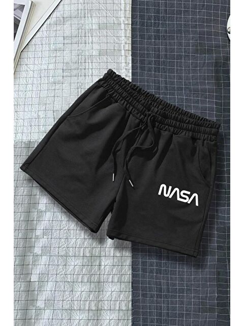 uyguntarz Tasarım Baskılı Pamuk Unisex Penye Erkek %100 Pamuk Şort - S000250010-19351