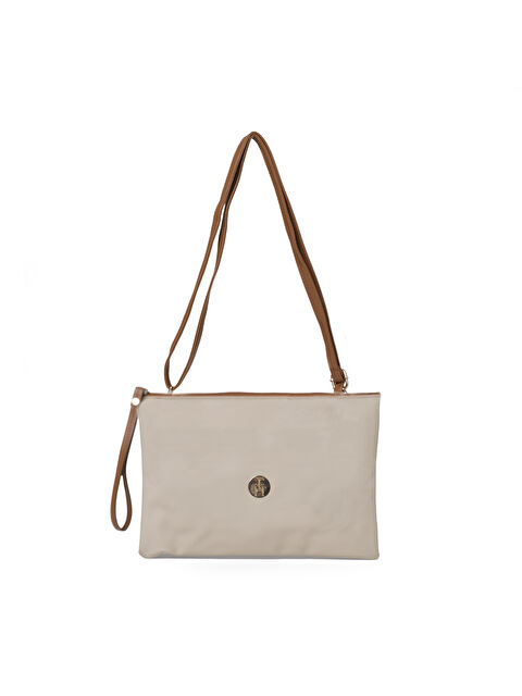 TH Kadın El Omuz Çantası TH-YK1035 Krem-Taba