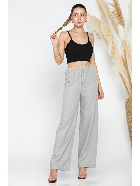 Gülseli Bel Lastikli Bol Paça Pantolon - S000289640-20600