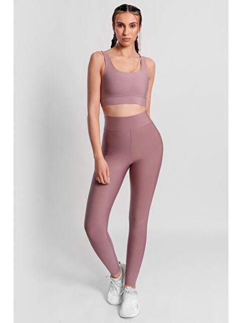 Superstacy V Bel Detaylı Yüksel Bel Gül Spor Tayt - S000221469-20028