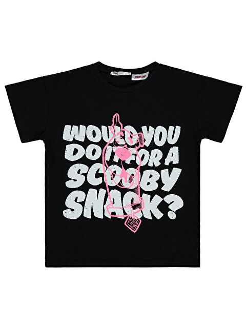 Civil Scooby Doo Kız Çocuk Tişört 6-9 Yaş Siyah - S000204598-19351
