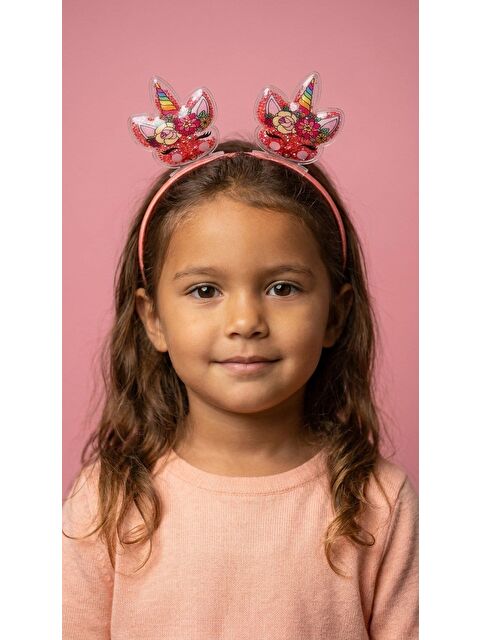 Katia And Bony Kız Çocuk 3D Parıltılı Pembe Taç