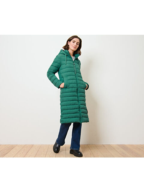 Tchibo Kadın Kapitone Manto, Petrol - S000486077-20019