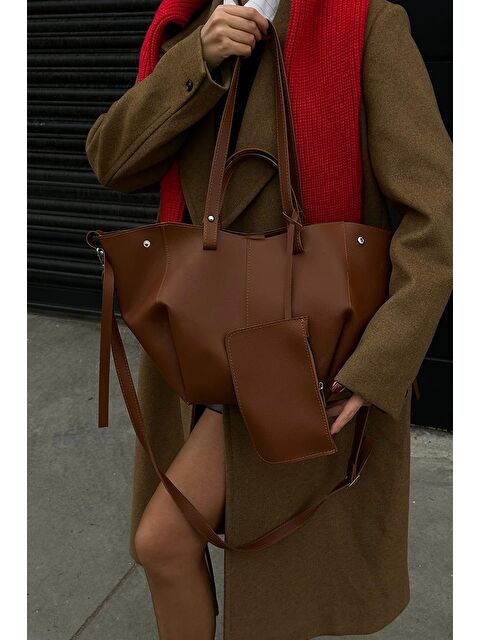 Shulebags Champ City Omuz Çantası Taba - S000423599-14955